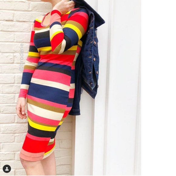 Anthropologie VIVID STRIPE COLUMN DRESS size XS new with tag - Picture 7 of 13